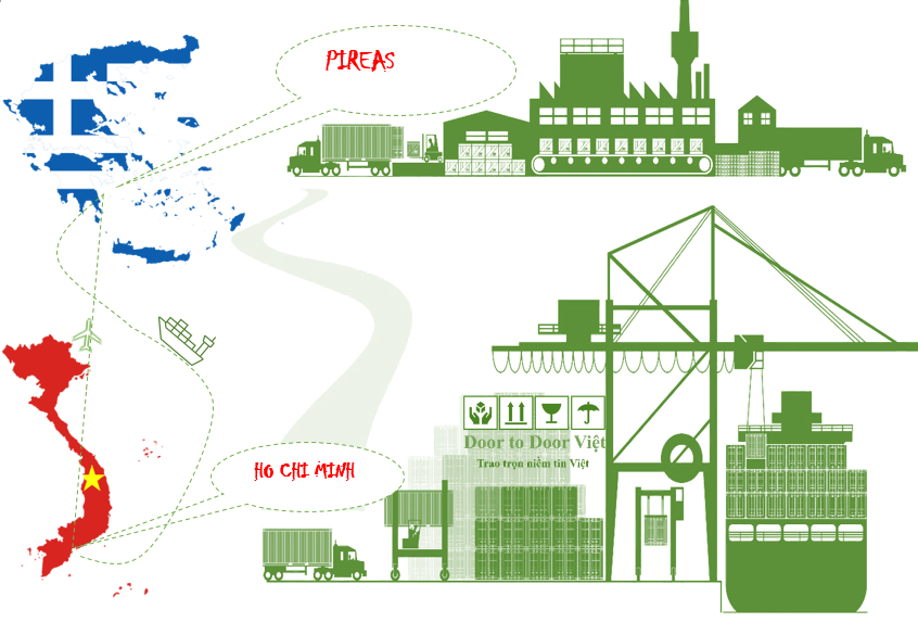 Cước vận chuyển hàng hóa từ Hồ Chí Minh đi Piraeus